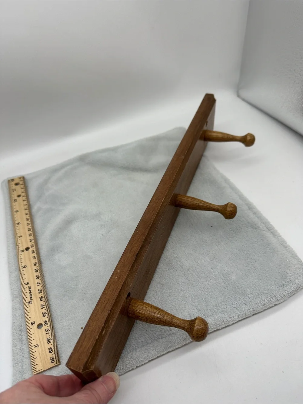 Vintage Wooden Handcrafted Coat Wall Hook Rack-3 Pegs